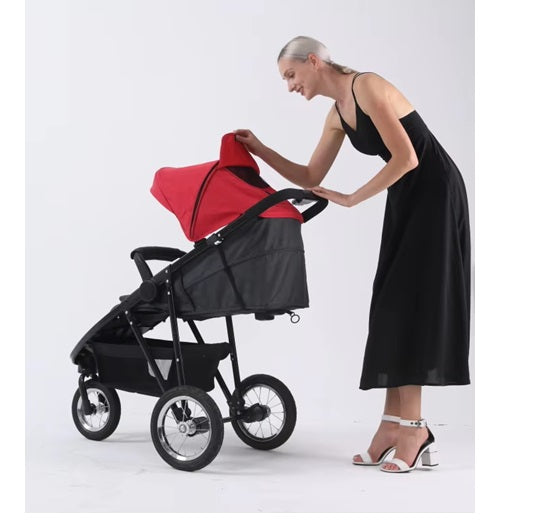 Curvear 2025 Foldable Baby Stroller, 3-Wheel Carrycot Jogger, Travel System with Easy Fold, Smooth Ride, and Comfort for Newborns and Toddlers.