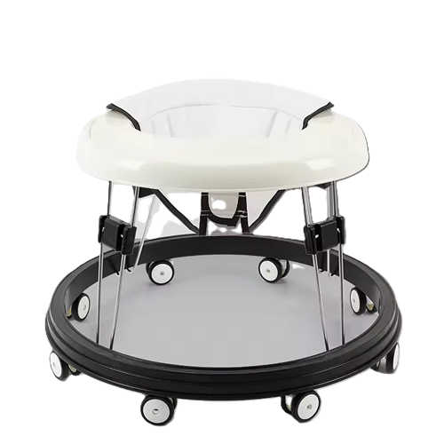 Curvear Baby rollover prevention O-shaped leg mute wheel multifunctional height-adjustable folding installation-free walker.