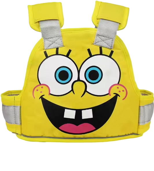 Curvear®️Baby Harness for Two Wheelers, Adjustable Strap, Reflective Borders, Cow Print Safety Belt for Toddlers.