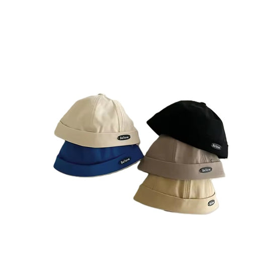 Curvear New Baby Hat Spring Autumn South Korea Baby Decorate Cap Thin Boy Girl Treasure Beanies Hats Solid Color Children Melon Caps.