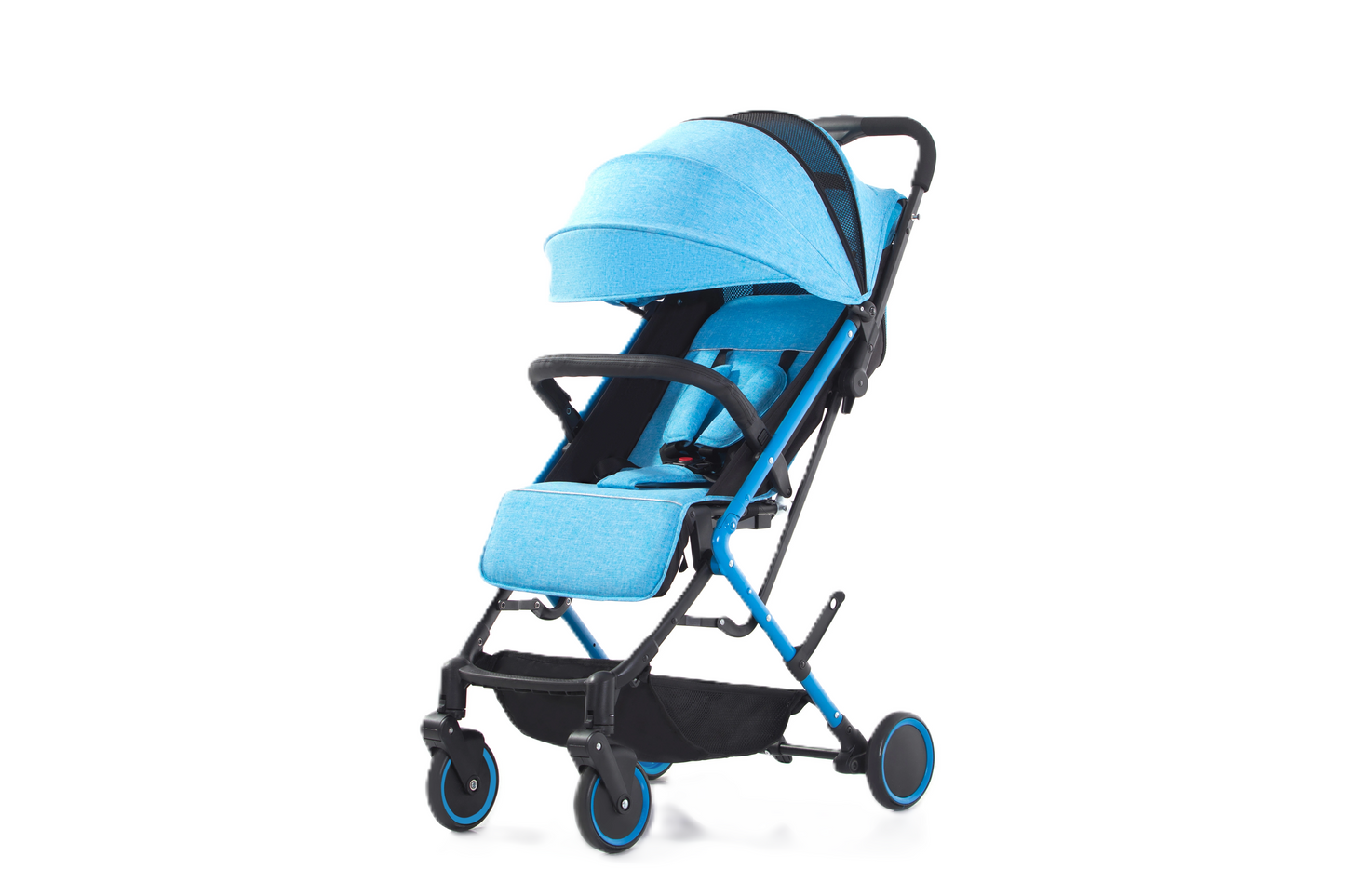 Curvear Street Smart Ace Auto Fold Stylish Newborn Baby Stroller| Aluminum Frame Pram with One Click Fold |Travel Friendly Cabin Trolley Stroller for 0-3 Years Kids|.