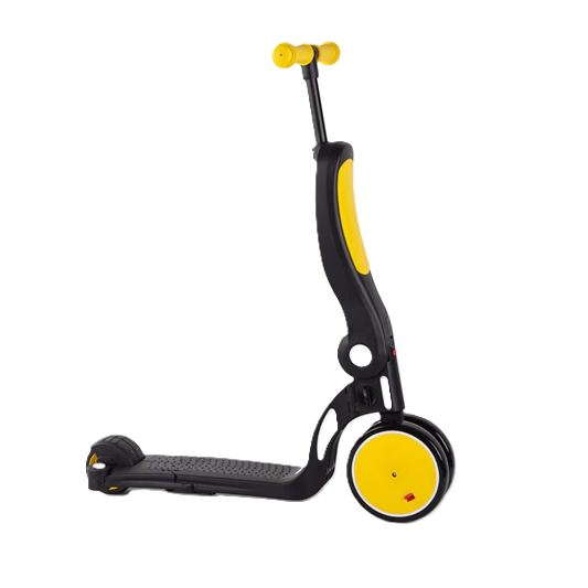 Curvear 5-in-1 Folding Scooter for Toddlers That Grows with Them | Multifunctional Vehicle with Convertible Two or Three Wheel Scooter and Kick Bike Configurations.