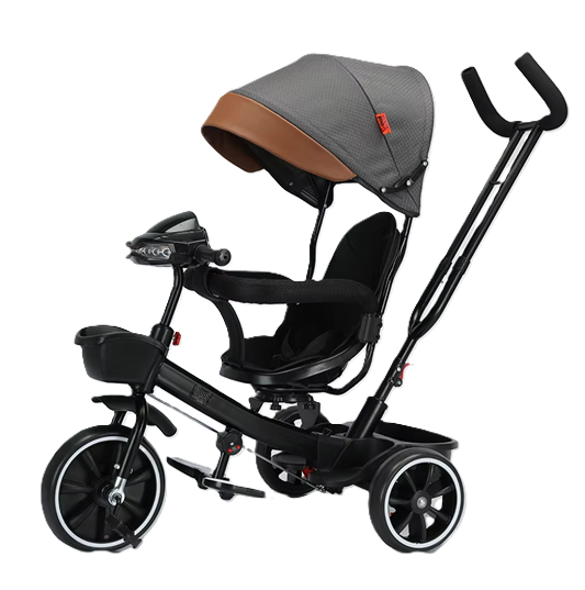 Curvear 2 in 1 Baby Tricycle for Kids, Smart Kids Tricycle with Parental Push Handle, Cushion seat, Canopy & Safety Guardrail | Kids Cycle Trikes | Baby Cycle for Kids 2 to 5 Years.