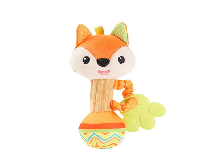 Baby Rattles Soft Stuffed Animal Rattle Hand Grip Baby Toys Shaker Crinkle Squeaky Sensory Travel Accessories for Toddler Gifts