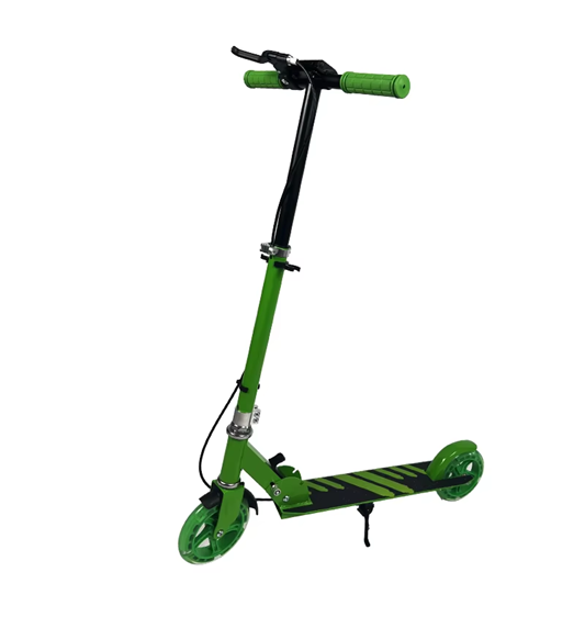 Curvear Adjustable Height Kick Scooter with 145mm Wheels, Foldable Front Tube and Handlebar for Kids.