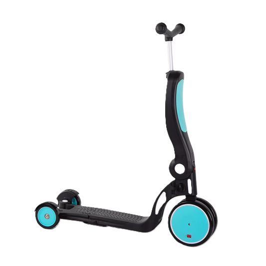 Curvear 5-in-1 Folding Scooter for Toddlers That Grows with Them | Multifunctional Vehicle with Convertible Two or Three Wheel Scooter and Kick Bike Configurations.