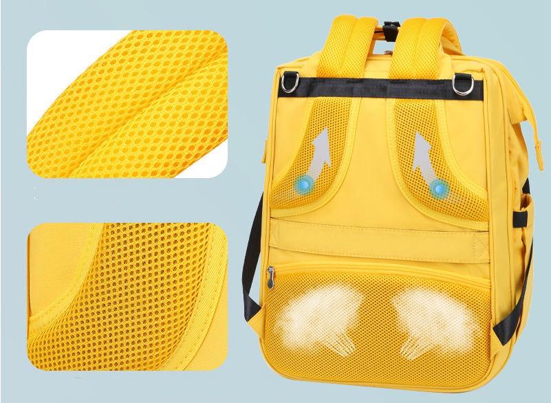 Cute Cartoon Duck Diaper Bag Backpack – Waterproof Baby Bag with Changing Compartments, Large Capacity & Insulated Pockets – Lightweight Travel Nappy Bag for Moms, Dads, Babies, Toddlers, Boys & Girls