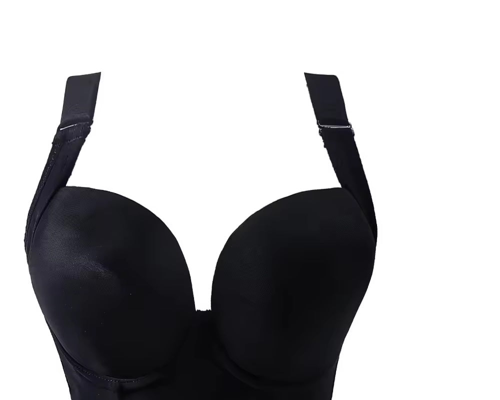 Curvear®️Women's Push Up Bra, Full-Coverage Underwire Bra, Hide Back Fat Deep Cup Bra, Smoothing T-Shirt Bra, Sculpting Uplift Bra