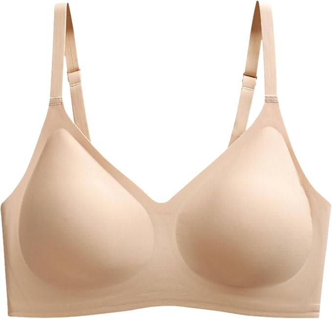 Seamless Wireless Padded Bra for Women – No Show, Full Coverage Fit