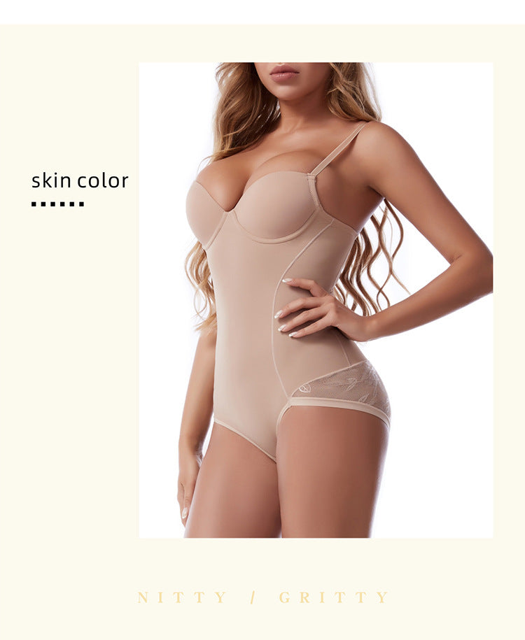 Curvear®️ Women Shapewear Bodysuit Tummy Control Body Shaper Lace Sculpting Bodysuit Seamless Waist Trainer Adjustable Straps Slimming Push Up Leotard Jumpsuit Tops with Bra