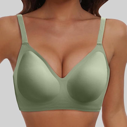 Seamless Wireless Padded Bra for Women – No Show, Full Coverage Fit