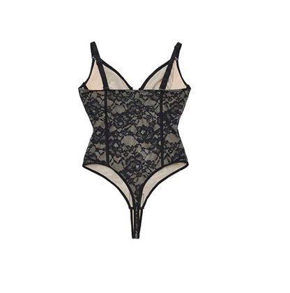 Sexy Lace Bodysuit for Women – Deep V Neck Lingerie Teddy | Backless Slim Fit One-Piece – Comfortable & Elegant Nightwear.