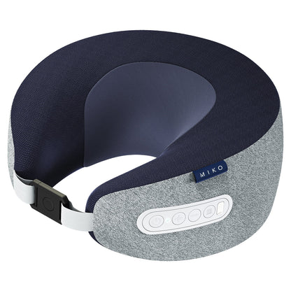 Miko Smart Neck Massager Pillow – Memory Foam Travel Pillow with Heat, Vibration & Adjustable Intensity – Portable Electric Neck Support for Pain Relief & Relaxation