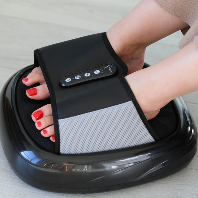 Electric Foot Massager Machine with Heat & Deep Kneading | Shiatsu Massage for Pain Relief, Plantar Fasciitis, Arches & Heels | Home & Office Foot Relaxation Therapy
