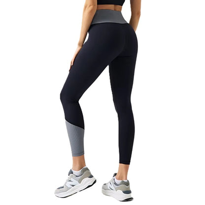 High Waist Workout Leggings for Women – Tummy Control, Stretchy, Colorblock Yoga Pants for Gym & Fitness