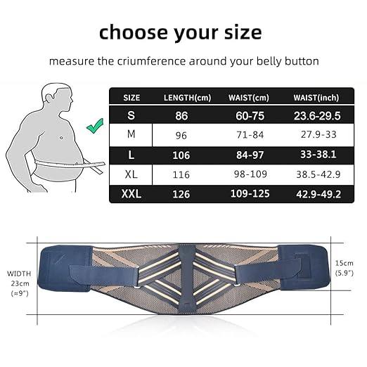 Curvear ®️Breathable Back Brace Ergonomic Back Support Belt Relief For Herniated Disc, Sciatica, Scoliosis Lumbar Brace Waist Support For Men And Women Lower Back Pain