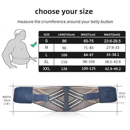 Curvear ®️Breathable Back Brace Ergonomic Back Support Belt Relief For Herniated Disc, Sciatica, Scoliosis Lumbar Brace Waist Support For Men And Women Lower Back Pain