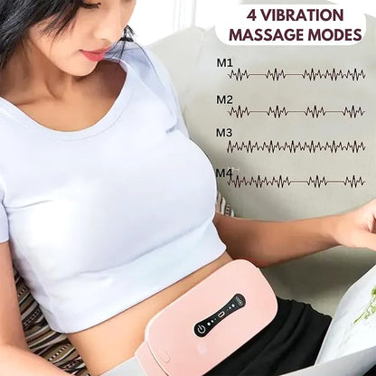 Electric Heating Pad Belt for Back Pain Relief – Portable USB Rechargeable Waist Warmer for Cramps, Lower Back & Abdomen – Adjustable Heat Therapy Wrap for Women & Men – Pink"