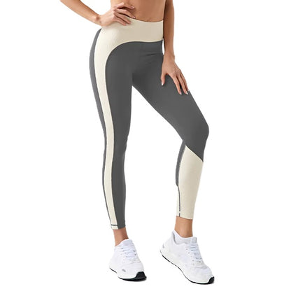 High Waist Workout Leggings for Women – Tummy Control, Stretchy, Colorblock Yoga Pants for Gym & Fitness