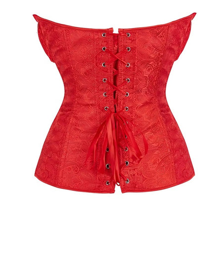 Satin Lace Corset Top for Women – Strapless Bustier Blouse with Ruffle Detail | Elegant Party & Evening Wear