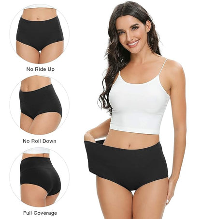 Leakproof Period Panties for Women – High Waist Reusable Menstrual Underwear for Heavy Flow, Breathable Cotton Briefs for Overnight & Daily Protection – Eco-Friendly Feminine Hygiene