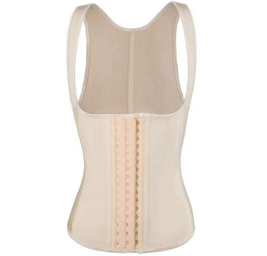 Curvear®️Adjustable Shoulder Straps Body Shaper 9 Spiral Steel Boned Waist Training Corset Vest