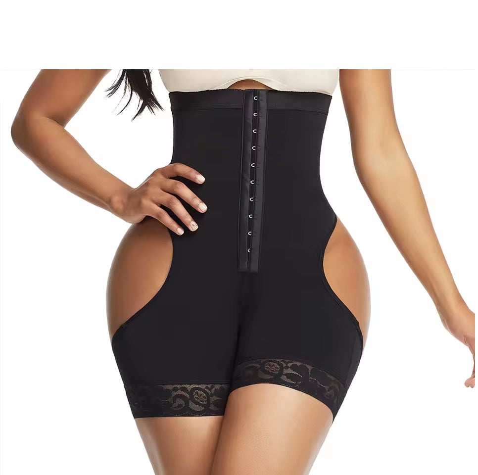 Curvear®️High Waisted Body Shaper Shorts Cuff Tummy Trainer with Butt Lift Shapewear for Women Tummy Control Panties