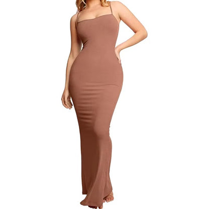 Women's Sleeveless Bodycon Maxi Dress – Stretchy Ribbed Tank Dress – Summer Casual Slim Fit Long Dress for Party, Evening, Beach & Daily Wear