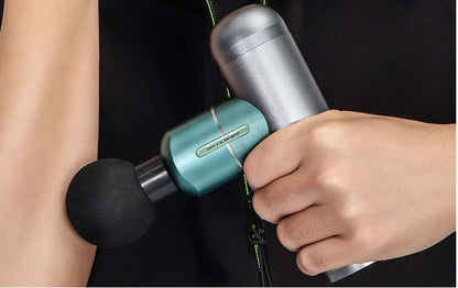 Deep Tissue Massage Gun for Pain Relief – Powerful Handheld Percussion Muscle Massager with 4 Heads, Quiet Motor & Rechargeable Battery for Athletes, Recovery, and Fitness