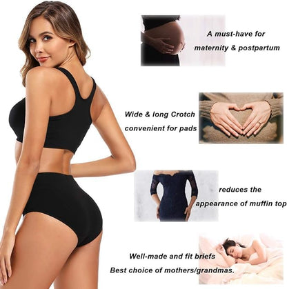 Leakproof Period Panties for Women – High Waist Reusable Menstrual Underwear for Heavy Flow, Breathable Cotton Briefs for Overnight & Daily Protection – Eco-Friendly Feminine Hygiene