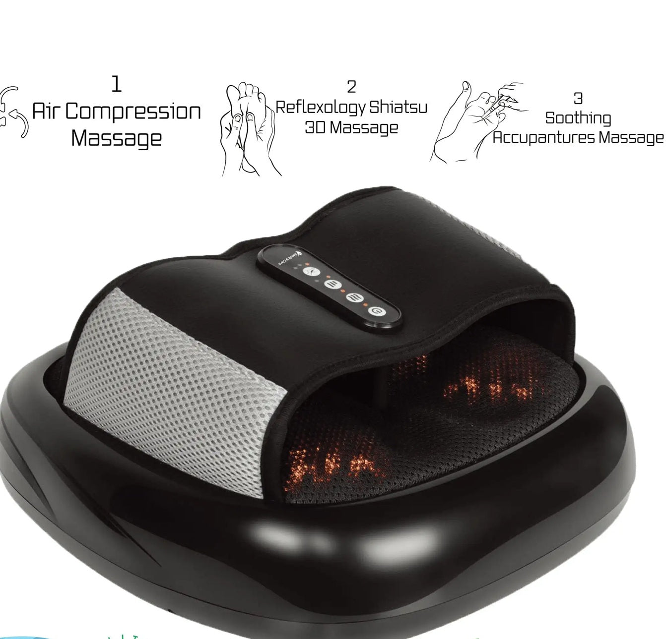 Electric Foot Massager Machine with Heat & Deep Kneading | Shiatsu Massage for Pain Relief, Plantar Fasciitis, Arches & Heels | Home & Office Foot Relaxation Therapy