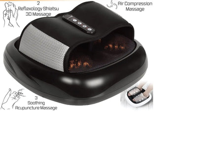 Electric Foot Massager Machine with Heat & Deep Kneading | Shiatsu Massage for Pain Relief, Plantar Fasciitis, Arches & Heels | Home & Office Foot Relaxation Therapy