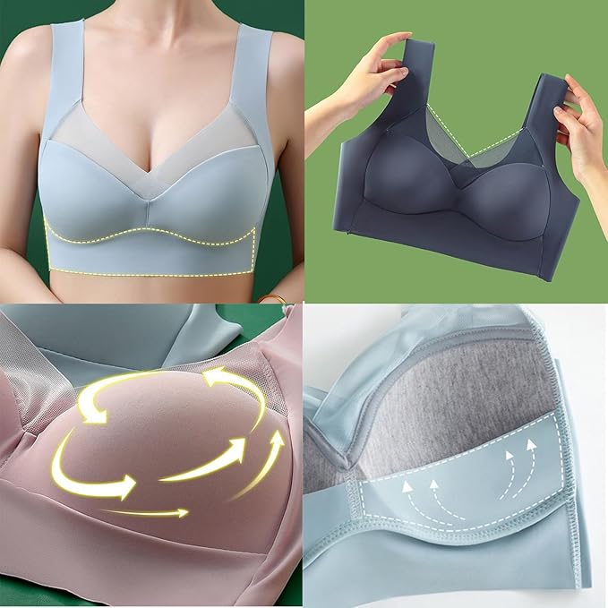 Curvear®️Bras For Women Seamless Plus Size Bra Tops Full Coverage Hide Back Fat Comfortable