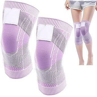 Curvear Compression Knee Sleeve,1 Pair Knee Sleeves for Women Knee Pain, Rodillera Dual, Adjustable 3D High Elastic Click Rain Knee Compression