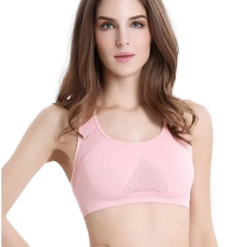 Curvear Absorb Sweat Seamless Sports Bra Women Wirefree Padded Yoga Bra Underwear Athletic Vest Gym Fitness Running Tank Tops 2 Pack