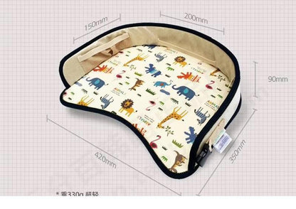 CURVEAR ®️Multifunctional Cartoon Car Safety Seat Tray Waterproof Stroller Holder Kids Toys Food Drink Table Portable Car Baby Seat Table