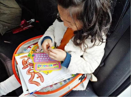 CURVEAR ®️Multifunctional Cartoon Car Safety Seat Tray Waterproof Stroller Holder Kids Toys Food Drink Table Portable Car Baby Seat Table
