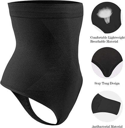Curvear®️Women's High Waist Seamless Body Shaper Briefs Firm Control Belly Thong Shapewear Panties Girdle Underwear