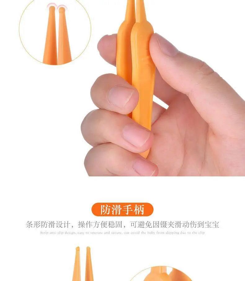CURVEAR®️Baby Daily nursing care of infants with direct marketing of baby nasal shit clip safety round head clamp for cleaning tweezers