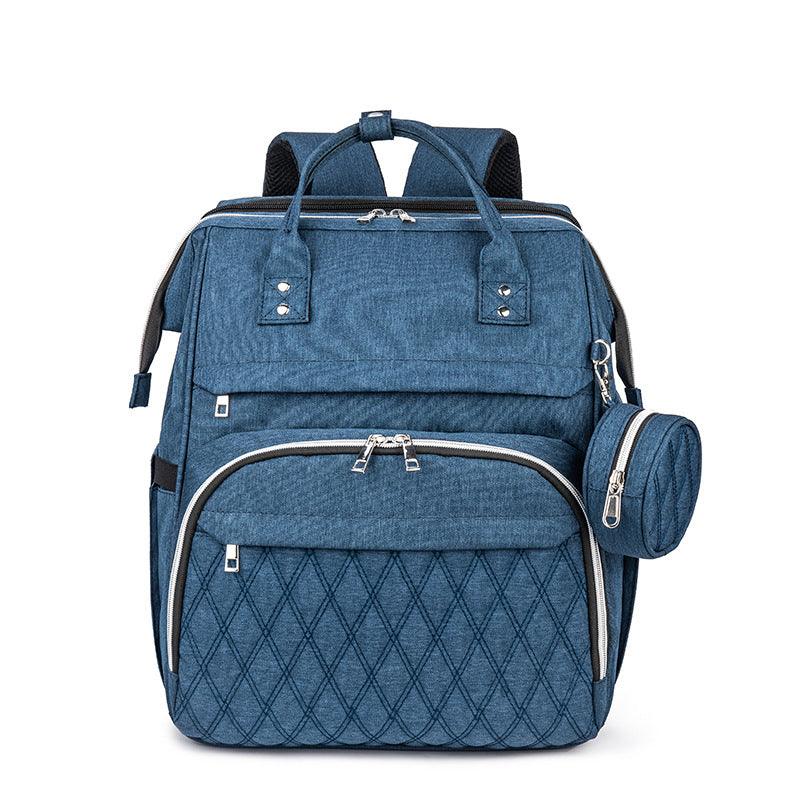 Curvear®️Diaper Bag Backpack with Changing Station, Diaper Bags for Baby Boys Girls，Portable Foldable Travel Bassinet with Changing Mat and Bed Net, Nappy Bag with Crib, Large Capacity Wide Open