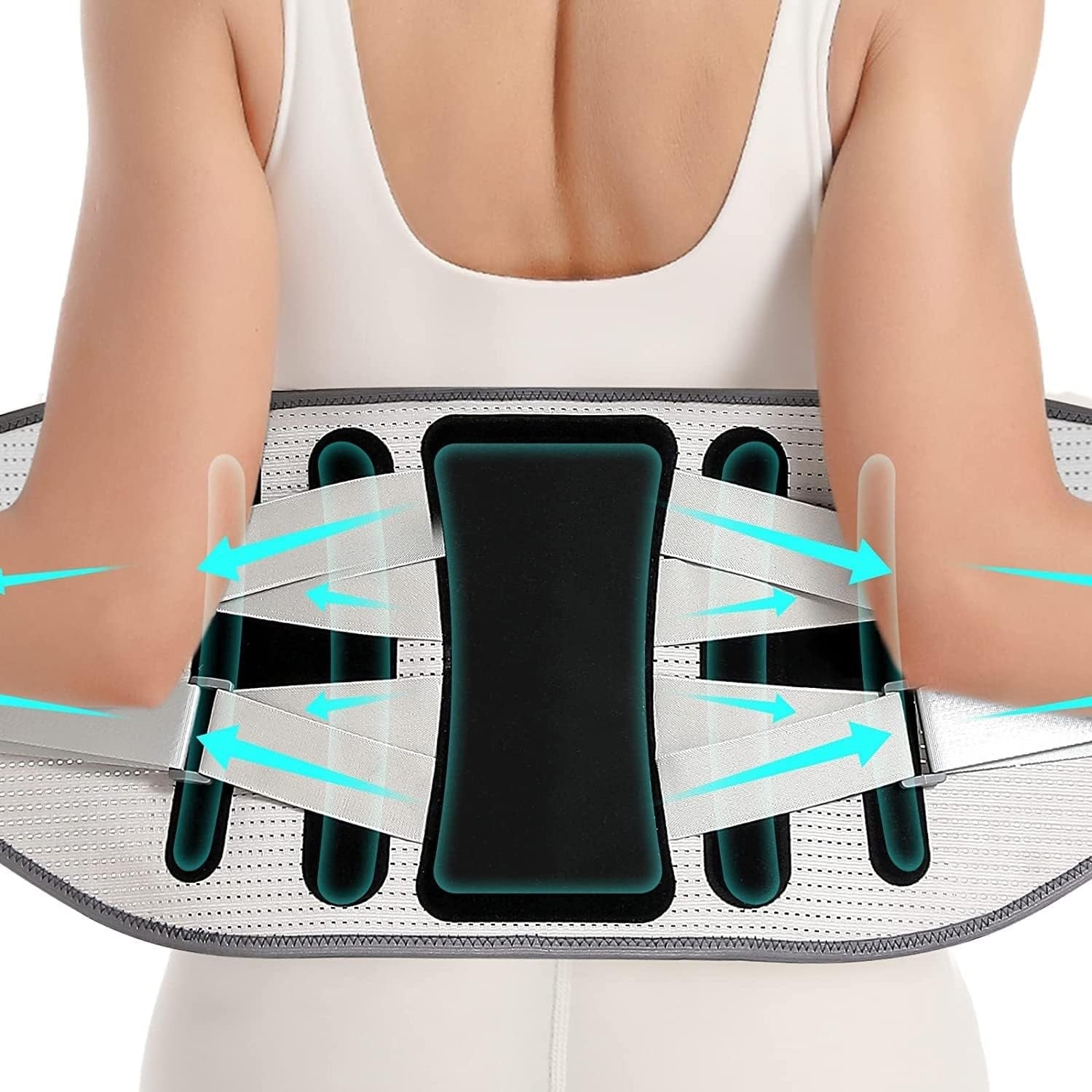 Curvear Breathable Lower Back Brace Men Women Waist Support Belt Disc Herniation Orthopedic Lumbar Decompression Belt With Large Area