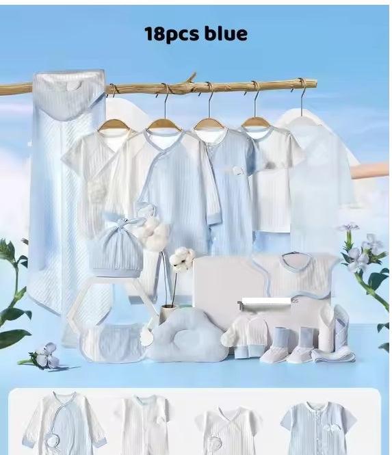 CURVEAR®️Newborn Summer Set, Breathable Baby Boy/Girl Suit, Angel Wings, Solid Color, Unisex Baby Clothes, Perfect Newborn Gift