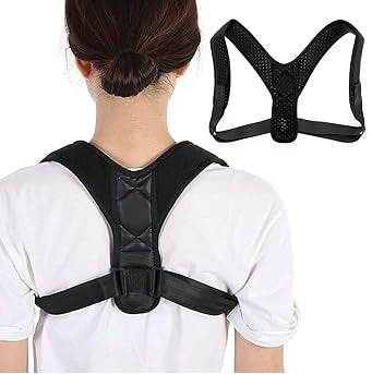 Curvear Posture Corrector Back and Shoulder Support Brace for Women & Men Neck Pain Relief Kyphosis Improve Bad Posture Adjustable Trainer