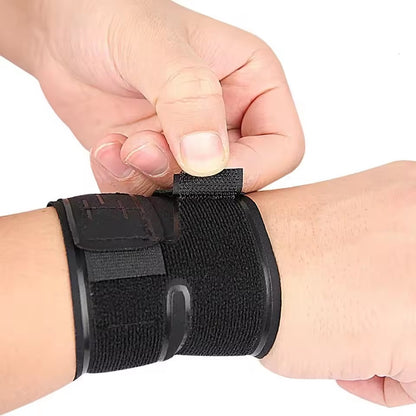 Curvear 2PC Men Women Sports Compression Wrist Brace Thin Breathable Adjustable Hand Round Support Wristband for Basketball Badminton