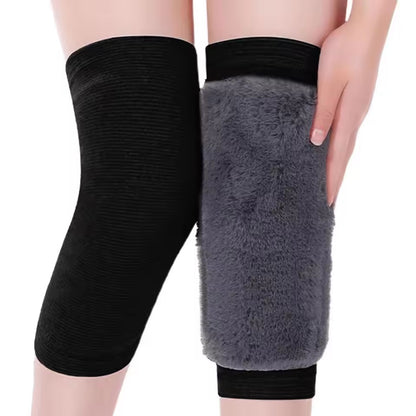 Curvear Knee Pads For All Type Of People Winter Riders Elastic Knee Protection Plush Thicken Thermal Leg Sleeves For Skiing