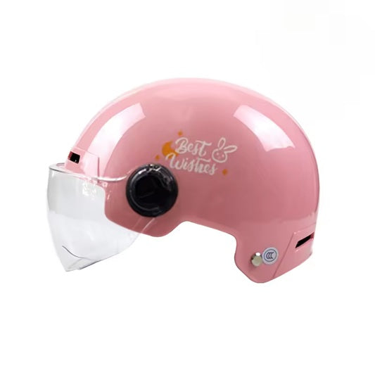 Children's Helmet 3C Certified Boys Cartoon Electric Car Safety Helmet Girls Riding Half Helmet All Seasons Universal.