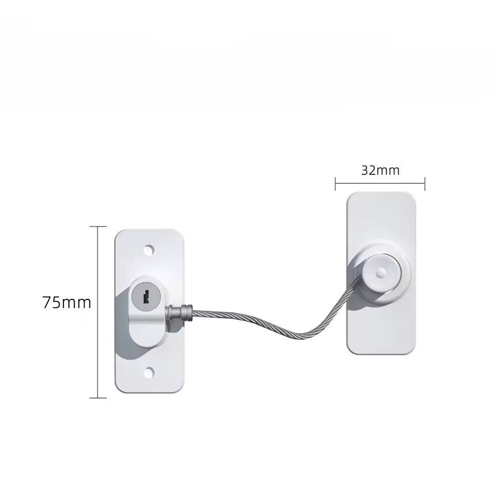 Multifunctional Window Lock, Cabinet Door, Drawer, Refrigerator Lock, 360° Rotating Child Safety Lock.