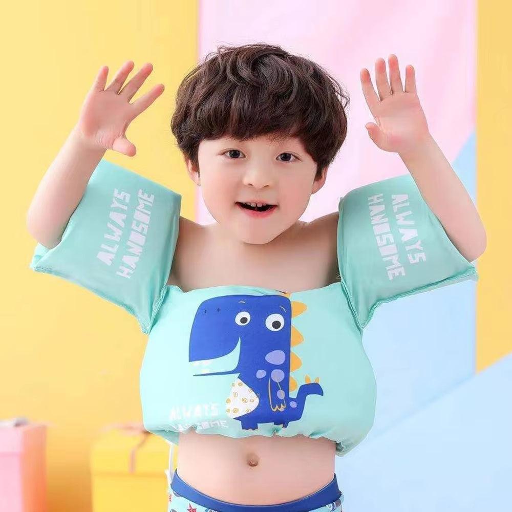 CURVEAR®️Baby Swim Rings Foam Cartoon Arm Sleeve Ring Floating Vest Garment Floating Kids Safety Life Vest Children's Swim Life Jackets