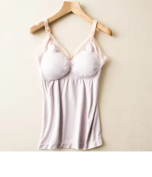 Curvear Nursing Bra Underwear Postpartum Tummy Tuck Body Shaping Suspender Feeding Vest Full Cup Breast Milk Underwear.