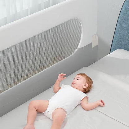 CURVEAR®️120CM Baby Safety Bed Rail, Child Safety Bedside Barrier, Adjustable Bed Fence for Toddler Protection and Safety.